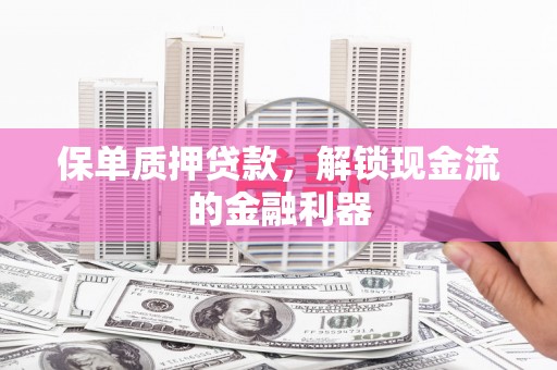 新会保单质押贷款，解锁现金流的金融利器