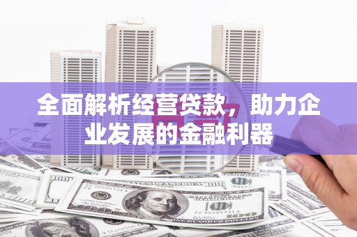蚌埠全面解析经营贷款，助力企业发展的金融利器