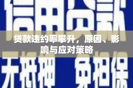 礼县贷款违约率攀升，原因、影响与应对策略