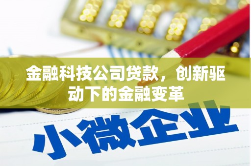 交口金融科技公司贷款，创新驱动下的金融变革