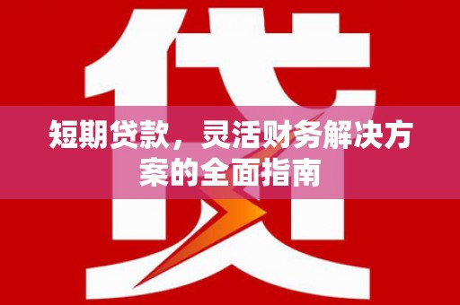 郁南短期贷款，灵活财务解决方案的全面指南