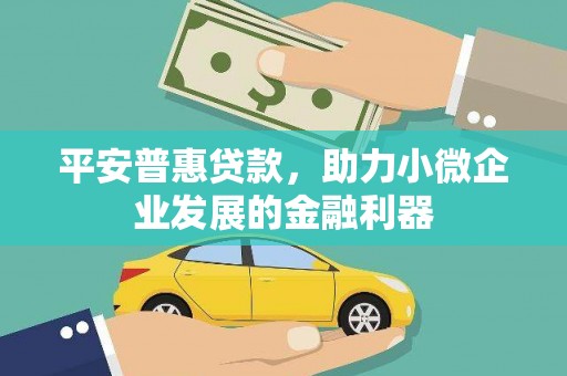开阳平安普惠贷款，助力小微企业发展的金融利器