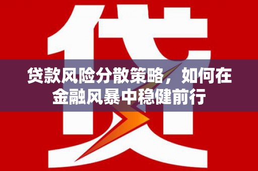 云岩贷款风险分散策略，如何在金融风暴中稳健前行