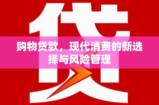 麟游购物贷款，现代消费的新选择与风险管理