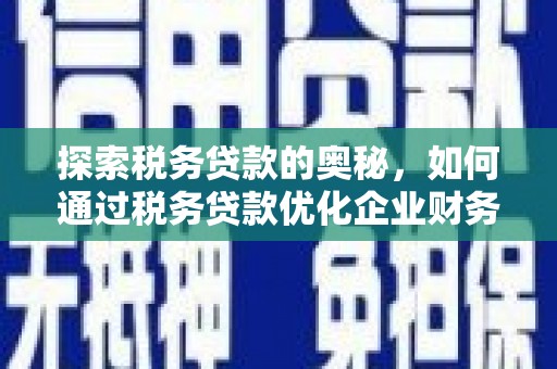 迭部探索税务贷款的奥秘，如何通过税务贷款优化企业财务