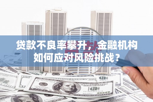 赣榆贷款不良率攀升，金融机构如何应对风险挑战？