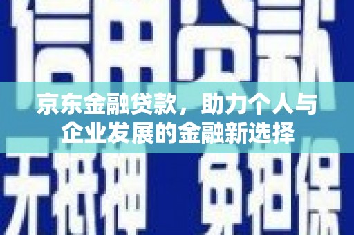 洛扎京东金融贷款，助力个人与企业发展的金融新选择