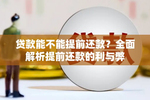 迁安贷款能不能提前还款？全面解析提前还款的利与弊