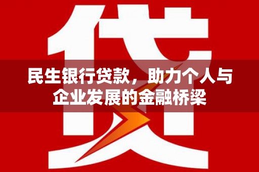 甘井子民生银行贷款，助力个人与企业发展的金融桥梁