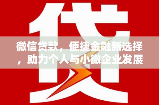 普格微信贷款，便捷金融新选择，助力个人与小微企业发展