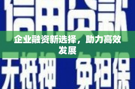 安图企业融资新选择，助力高效发展